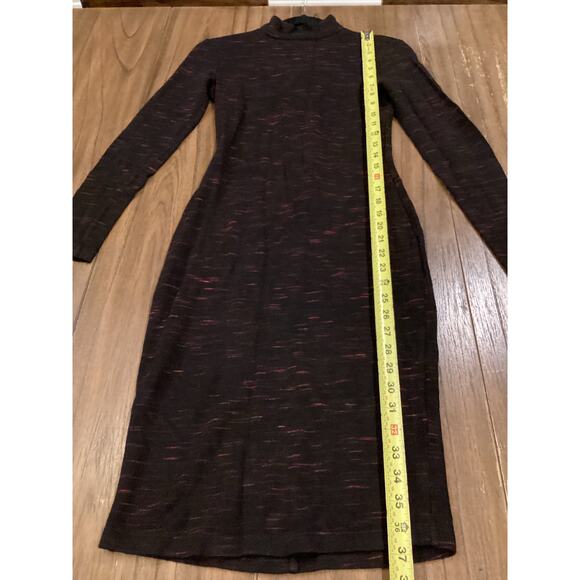 Reiss 1971 Dora HIGH-NECK JERSEY DRESS long sleeve classy knee length bodycon 4 - Picture 7 of 13